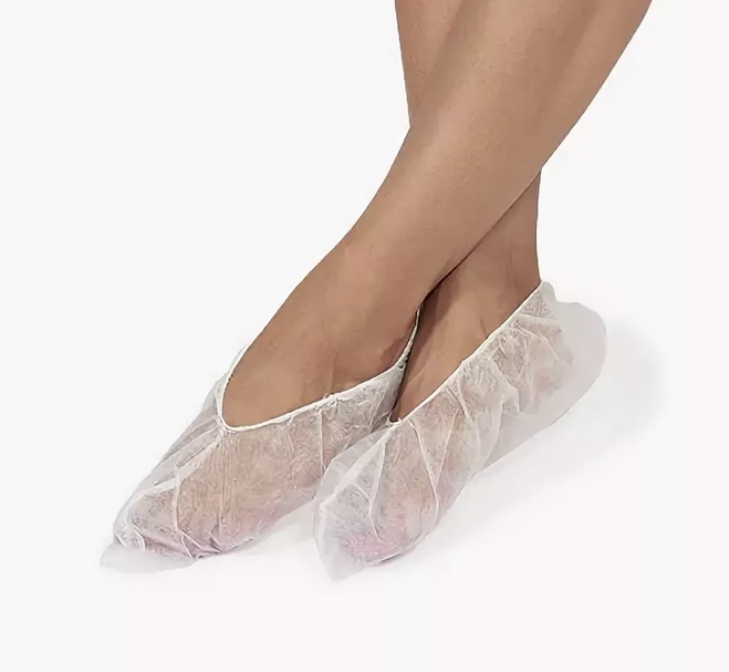 Носки-бахилы одноразовые, размер L, материал: спанбонд.