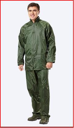 Костюм "Рыбак" влагозащитный, Куртка+Брюки, прочная плащевая ткань с ПВХ покрытием, цвет: зеленый