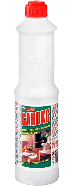 Санокс, 0,75л, жидкое чистящее средство для дезинфекции от микробов и бактерий.