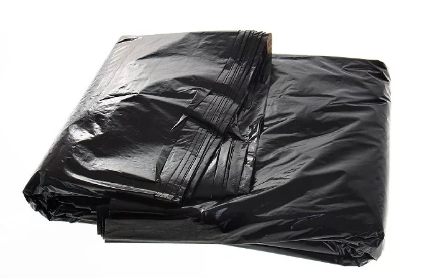 Мешок для мусора п/э 240л, 80мкм, размеры 100х125см, цвет черный, минимальная партия 25 штук. 