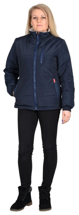 Куртка утепленная женская Snow, материал верха 100% п/э, стеганая, с застежкой на молнию, подкладка: флис, синяя.